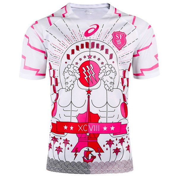 Camiseta Stade Français Paris 2ª 2017-2018 Blanco